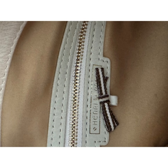 Henri Bendel Black Floral Studded Cream Leather Chain Shoulder Bag - Picture 7 of 10